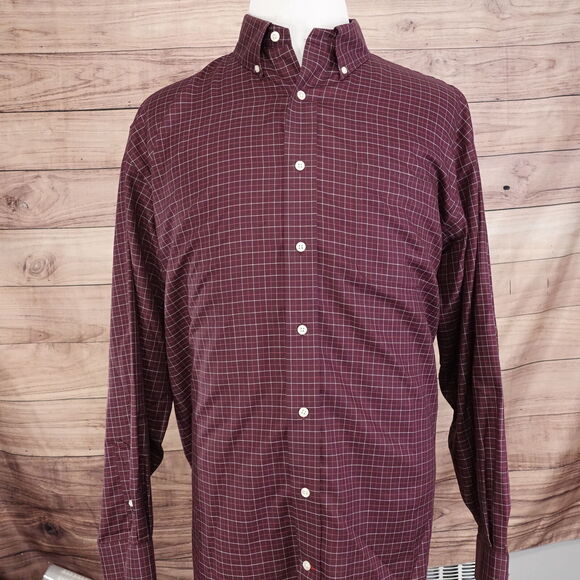 DANIEL CREMIEUX THE DEFINITIVE SHIRT CLASSIC FIT CHECK BUTTON UP SHIRT MENS XL - Picture 3 of 6